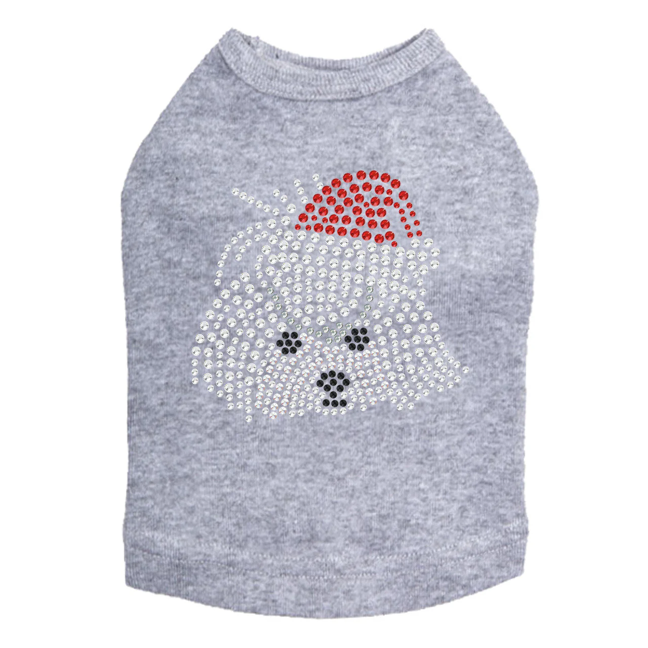 Maltese Face with Santa Hat - Dog Tank - Image 13