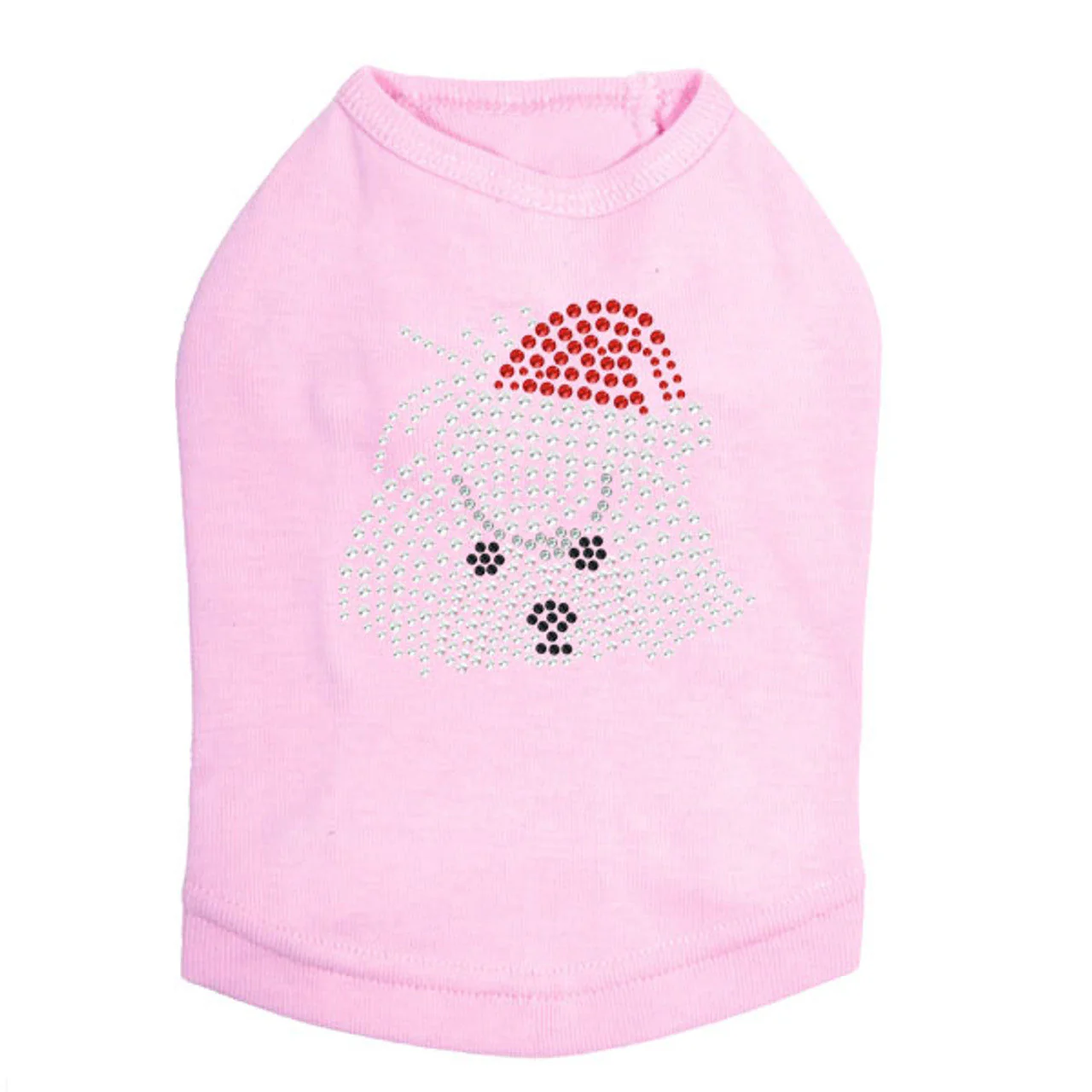 Maltese Face with Santa Hat - Dog Tank - Image 5