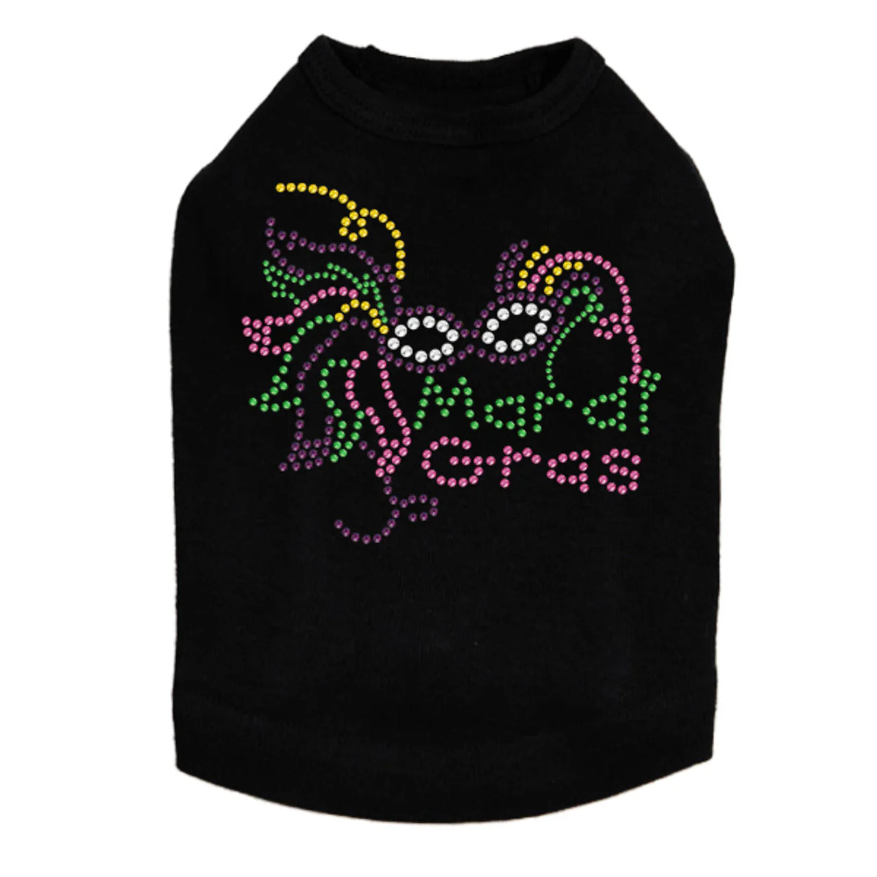 Mardi Gras Mask 5 - Dog Tank - Image 2