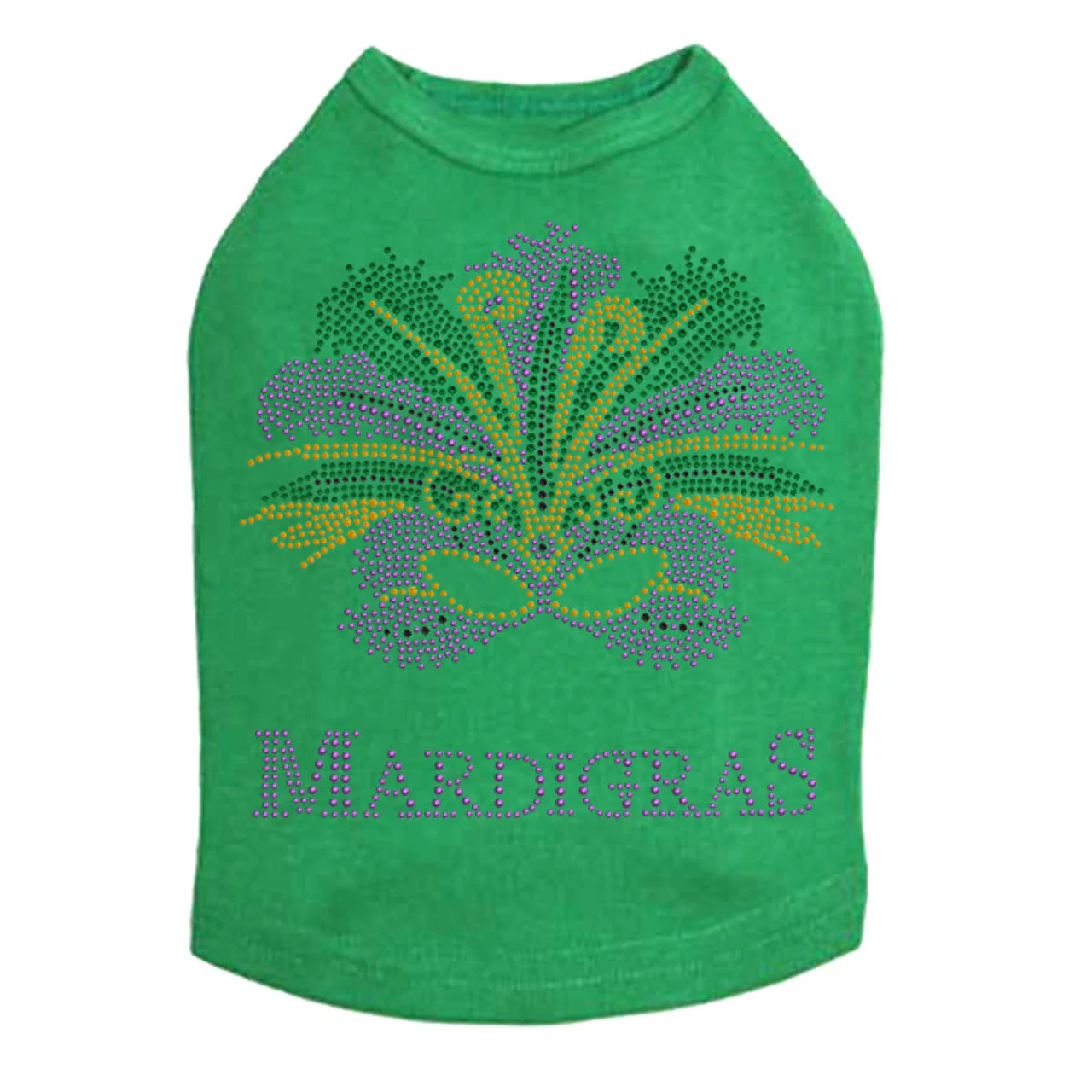 Mardi Gras with Mask - Dog Tank - Image 2
