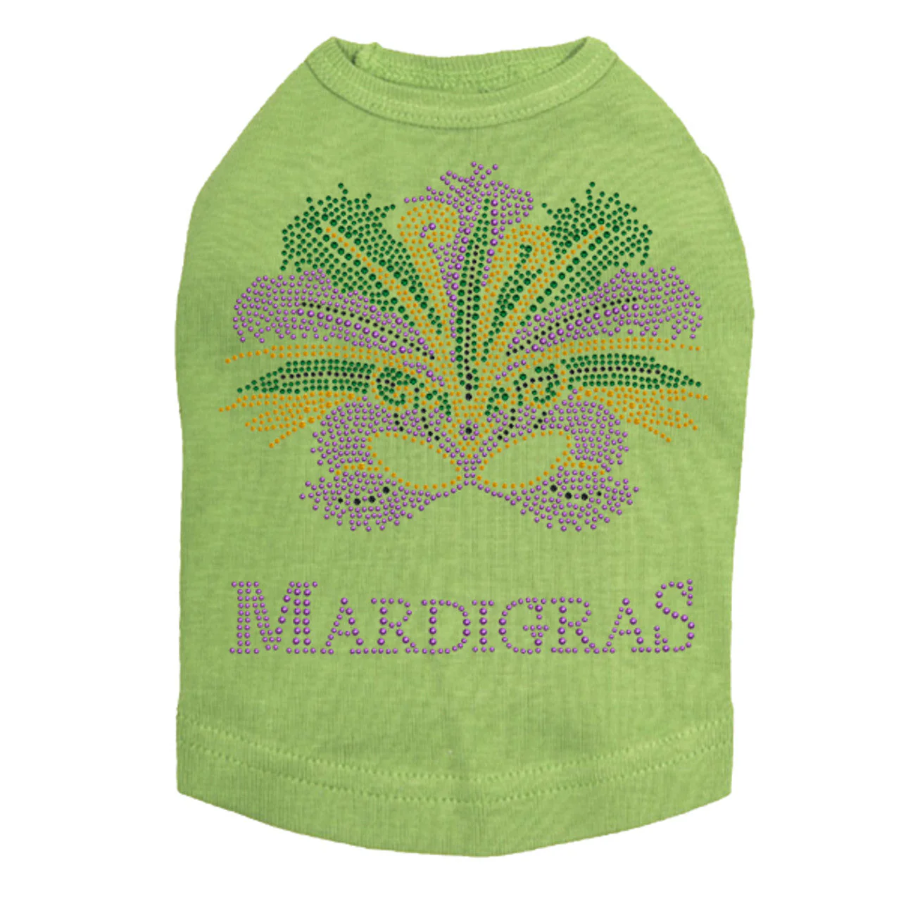 Mardi Gras with Mask - Dog Tank - Image 5