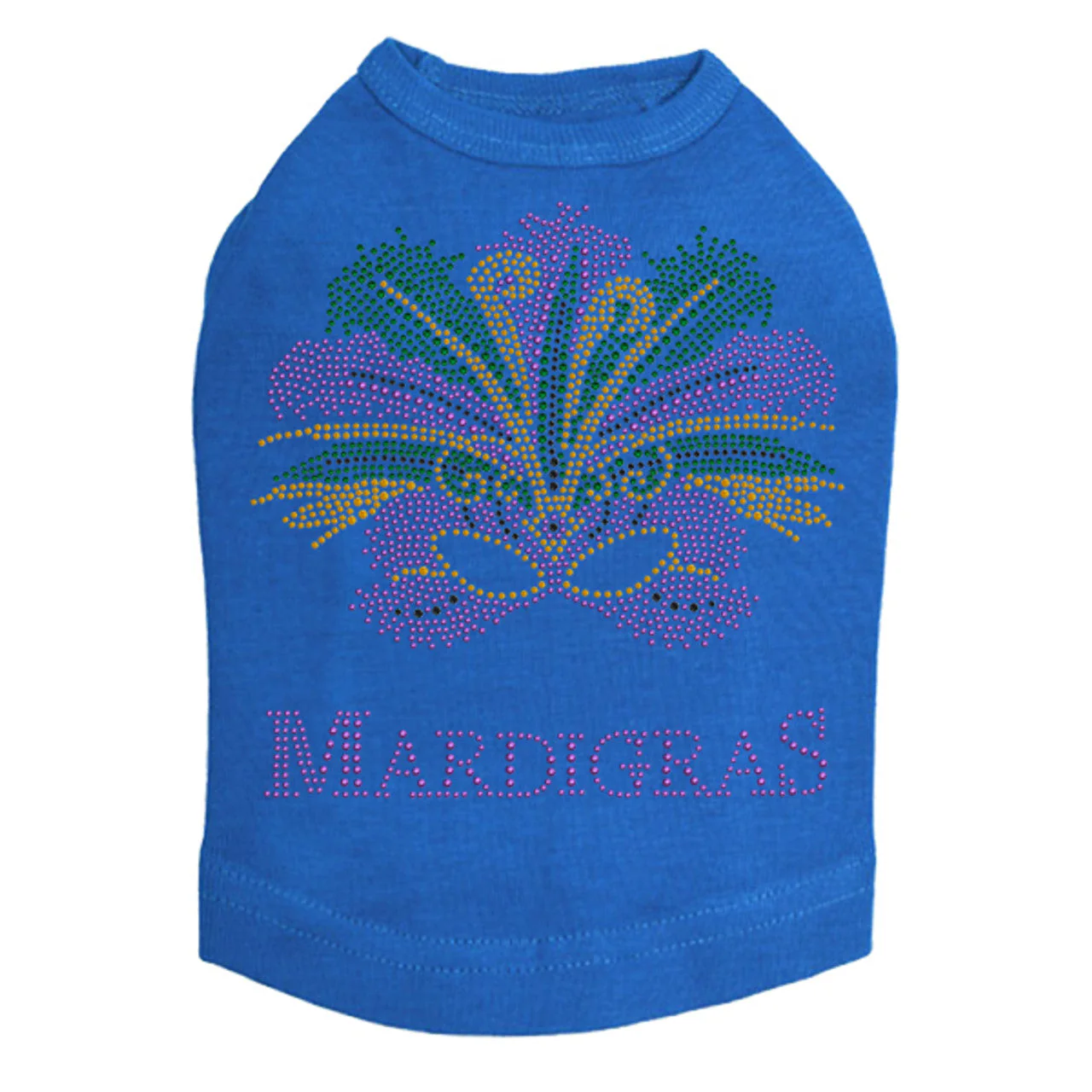 Mardi Gras with Mask - Dog Tank - Image 8