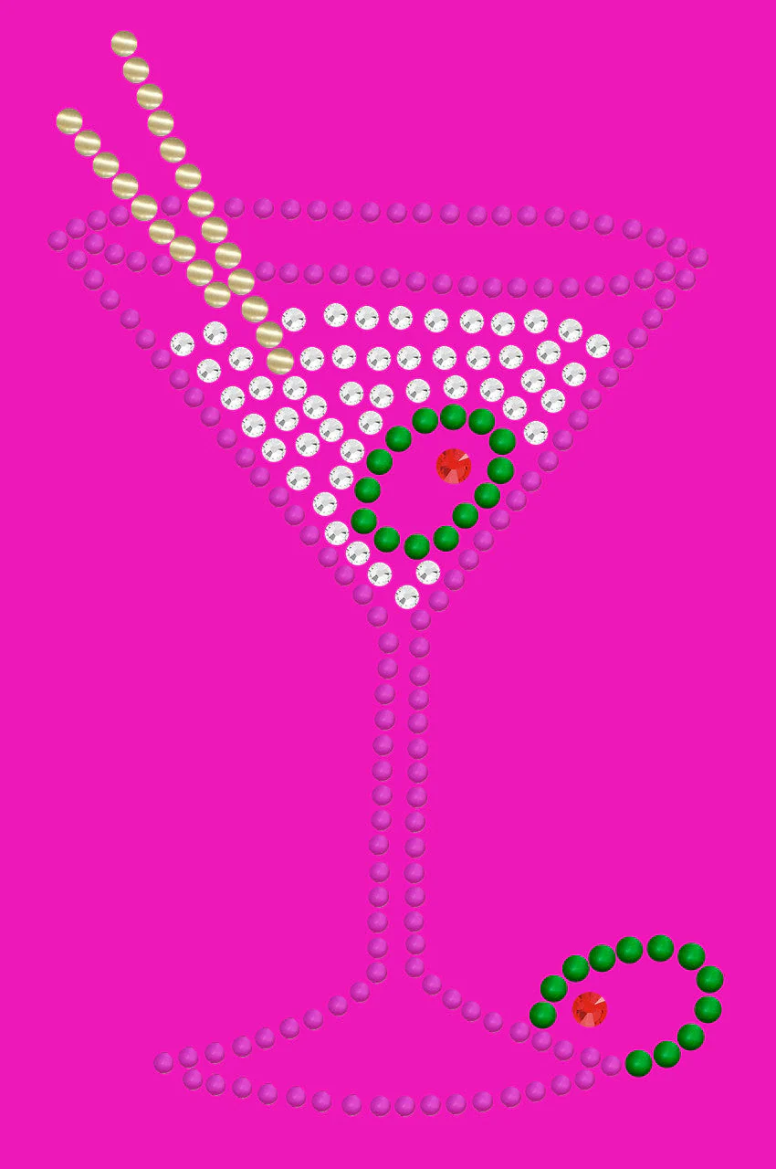 Martini (Fuchsia with Clear Rhinestones) - Bandanna - Image 15