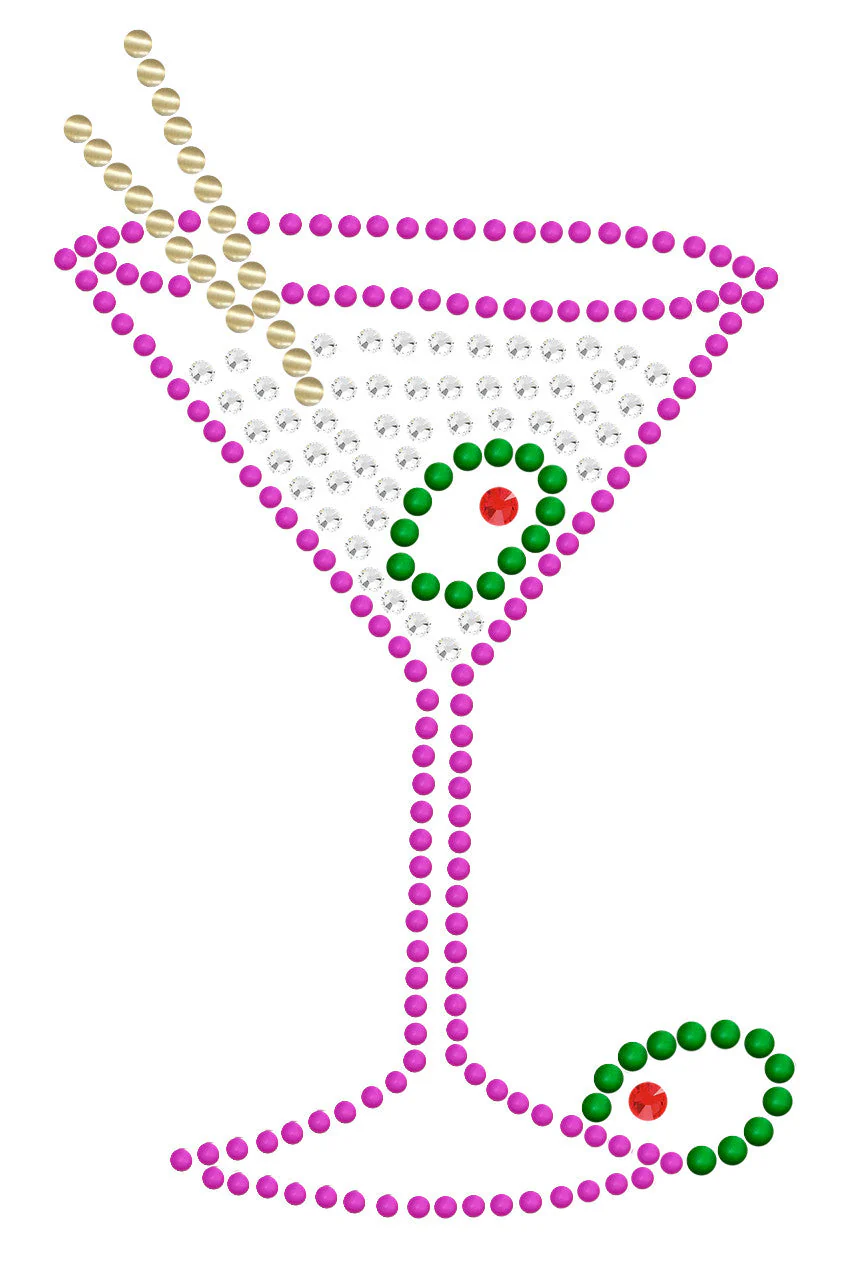 Martini (Fuchsia with Clear Rhinestones) - Bandanna - Image 18