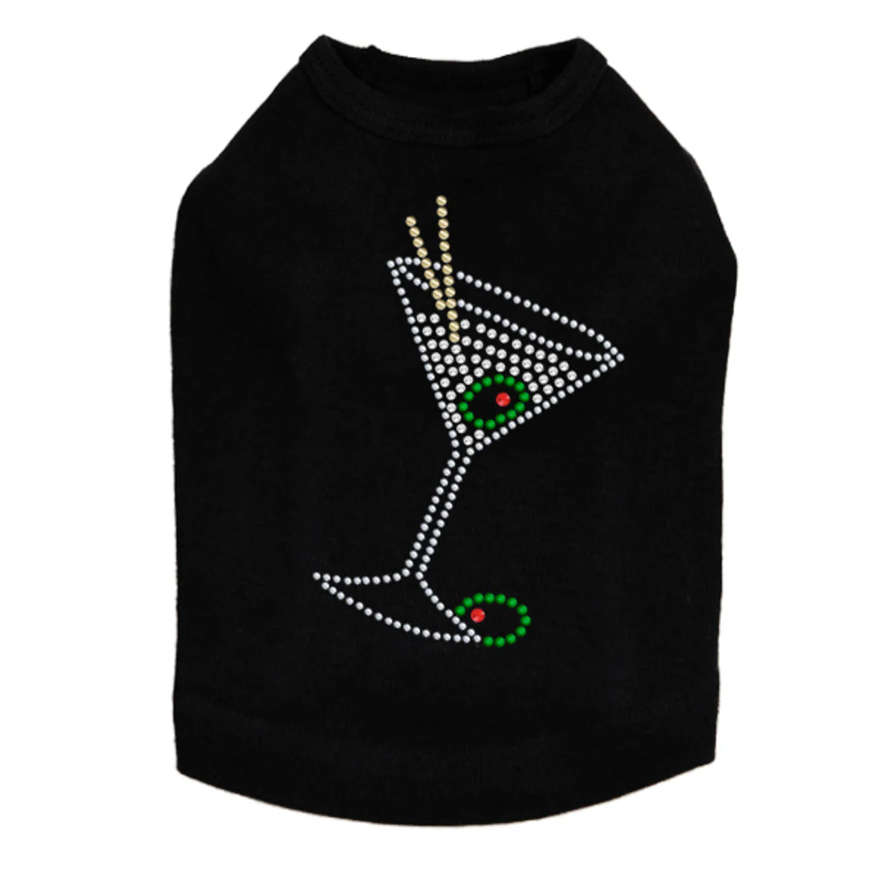 Martini - Silver Rhinestone - Dog Tank - Image 11