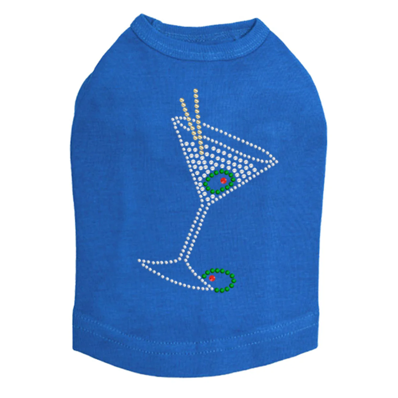 Martini - Silver Rhinestone - Dog Tank - Image 5