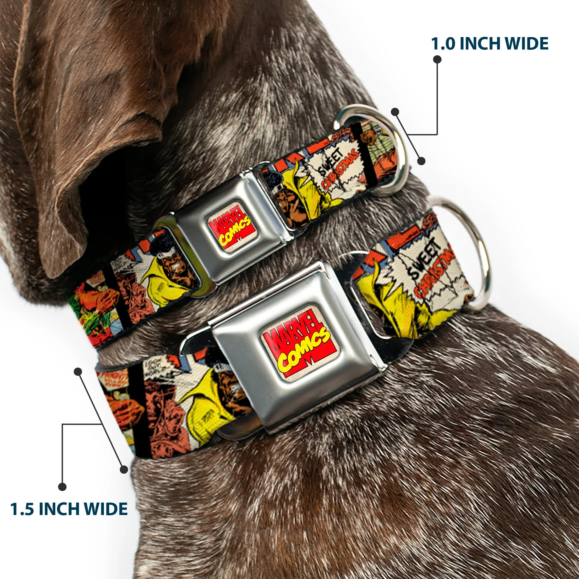 Marvel Comics Logo Full Color Seatbelt Buckle Collar - 5-Classic Luke Cage Comic Scene Blocks - Image 2