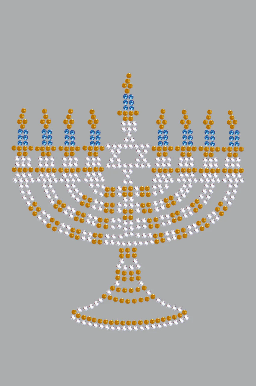 Menorah Blue & Gold (Small) - Bandanna - Image 11