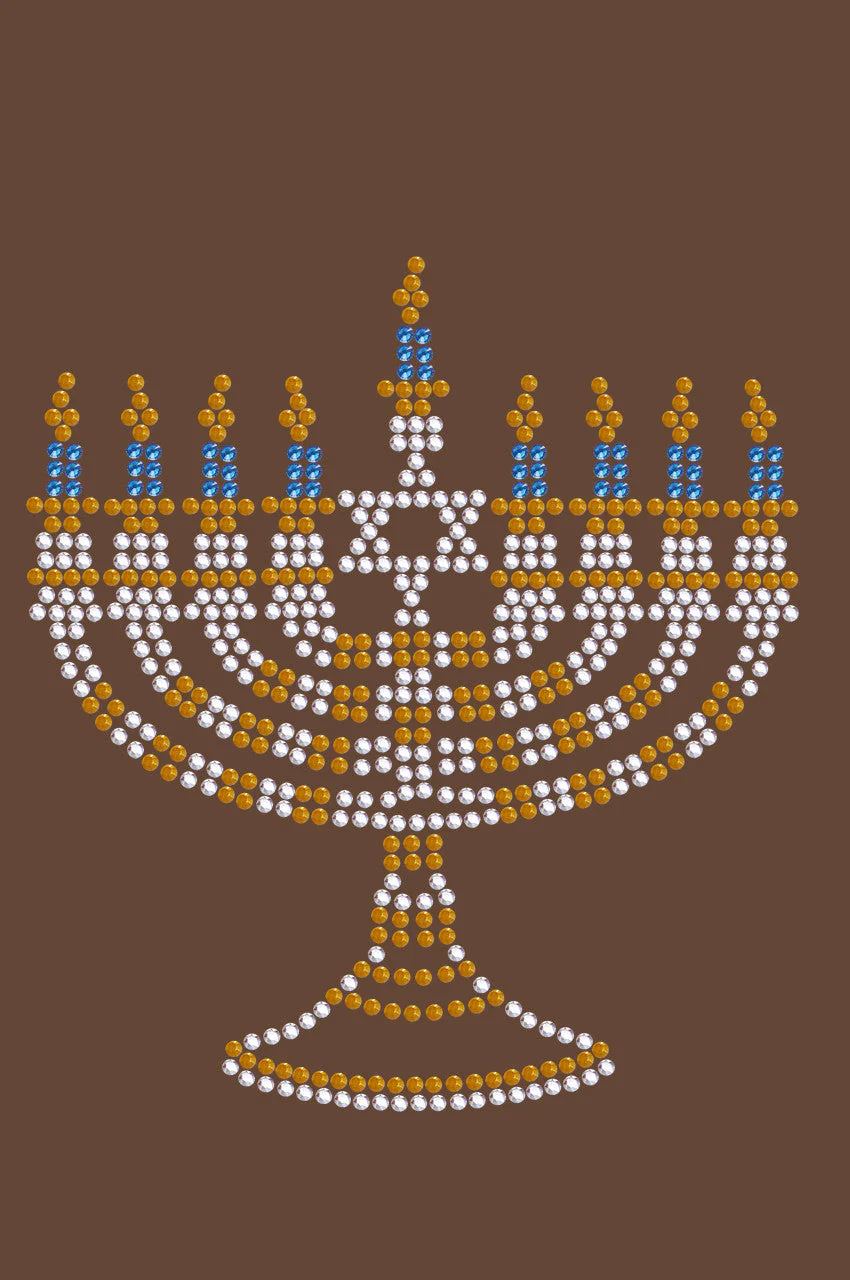 Menorah Blue & Gold (Small) - Bandanna - Image 12