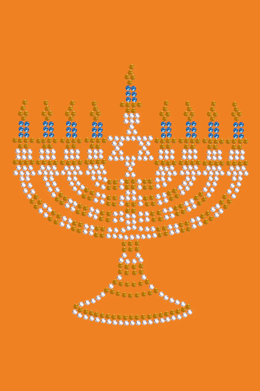 Menorah Blue & Gold (Small) - Bandanna - Image 6