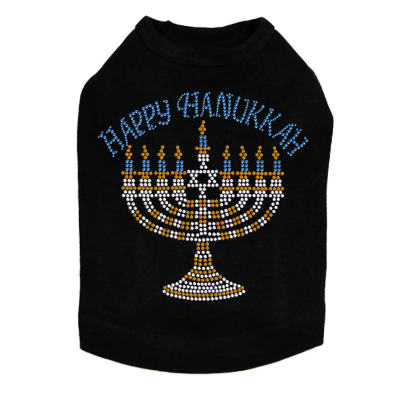 Menorah - Large  (Blue, Silver, & Gold) - Dog Tank - Image 11