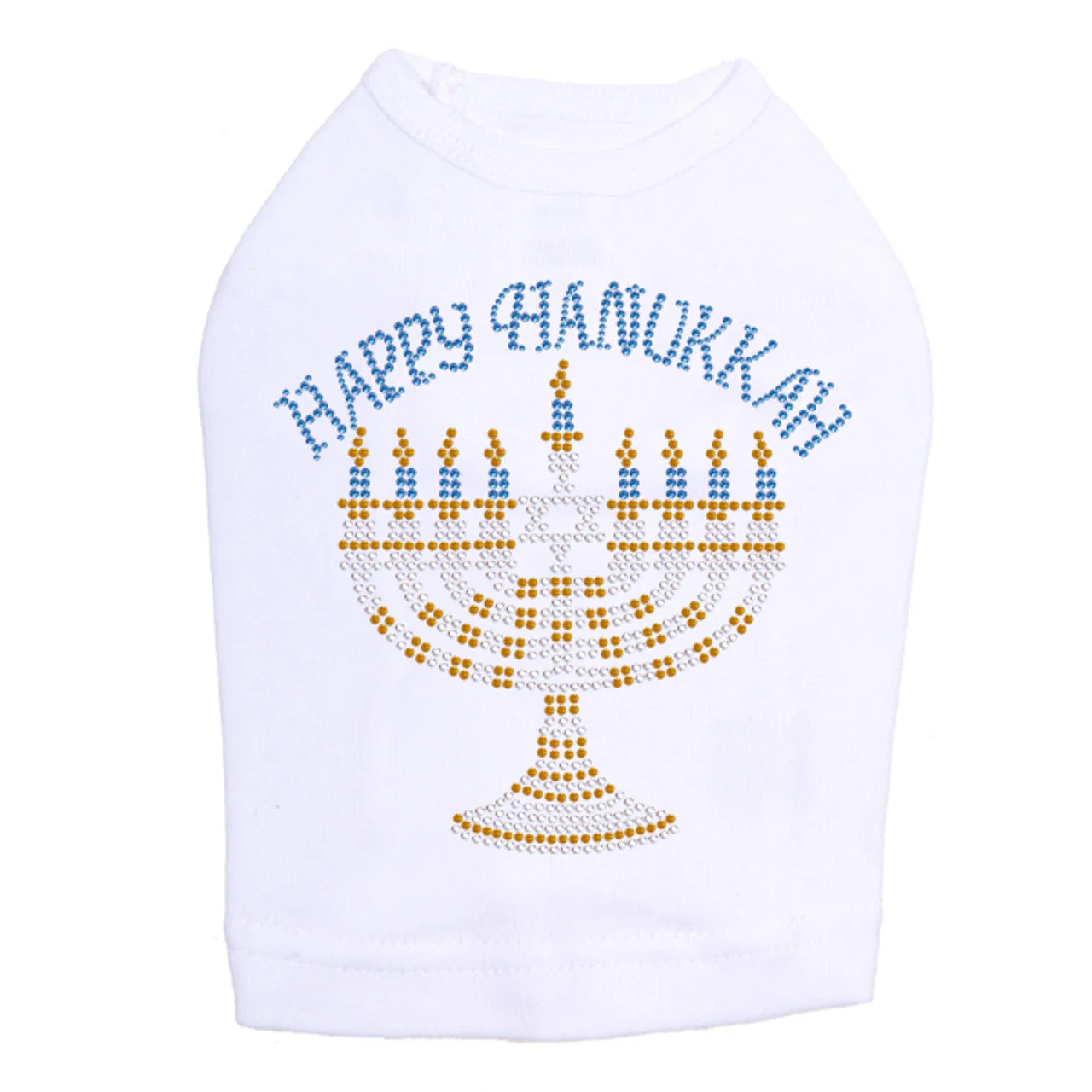 Menorah - Large  (Blue, Silver, & Gold) - Dog Tank - Image 12