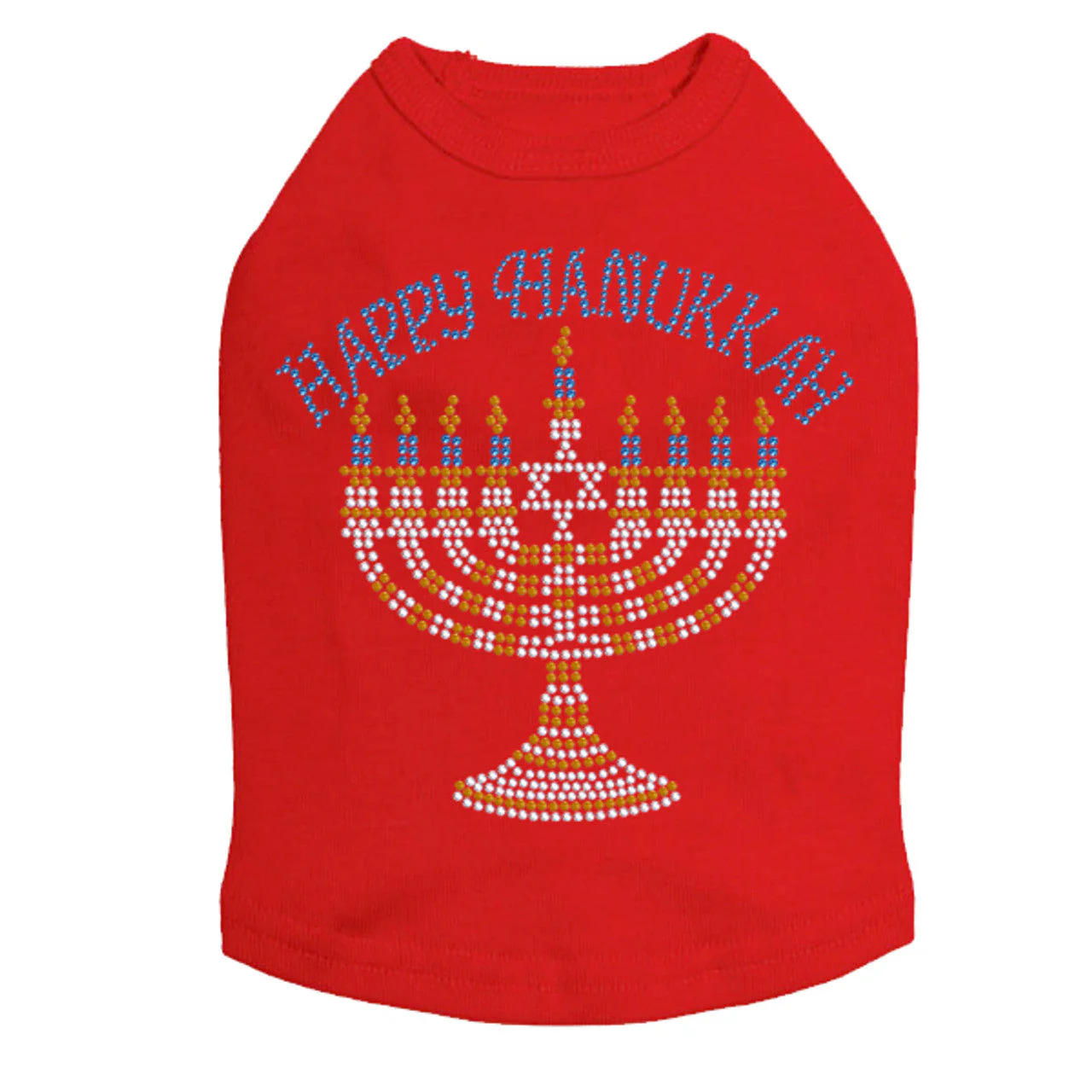 Menorah - Large  (Blue, Silver, & Gold) - Dog Tank - Image 25