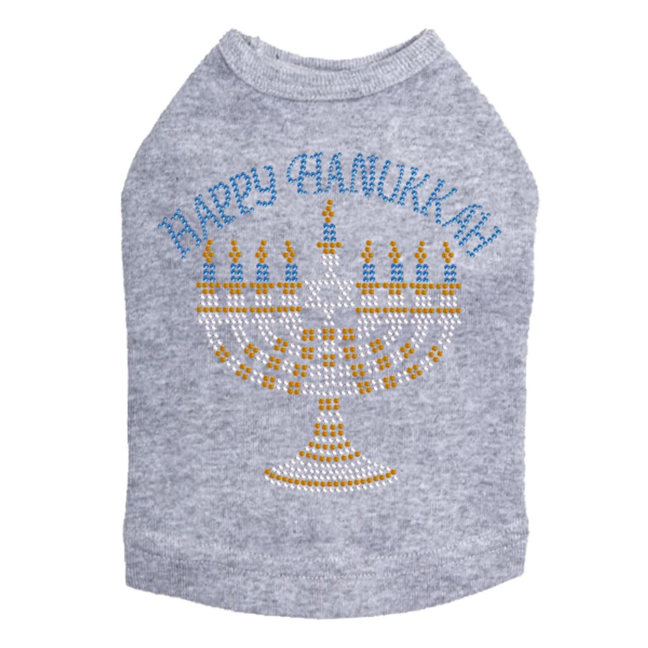 Menorah - Large  (Blue, Silver, & Gold) - Dog Tank - Image 28