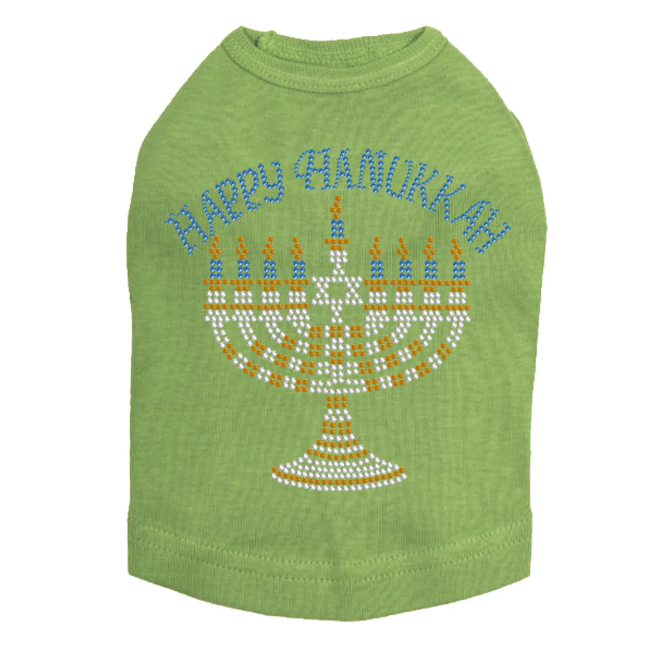 Menorah - Large  (Blue, Silver, & Gold) - Dog Tank - Image 9