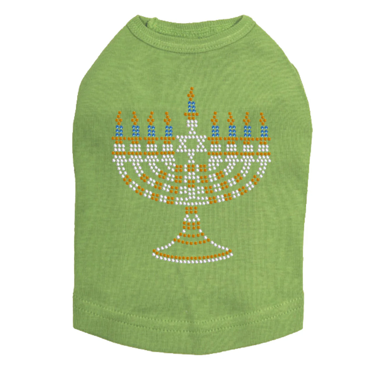 Menorah - Small (Blue, Silver, & Gold) - Dog Tank - Image 2