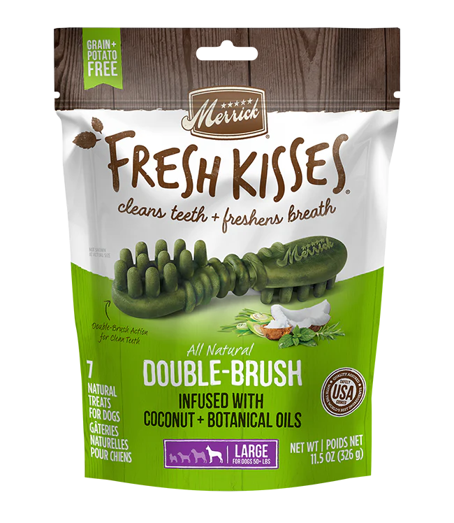 Merrick Fresh Kisses Coconut Dental Treats For Large Dogs (11.5oz) (7Ct)