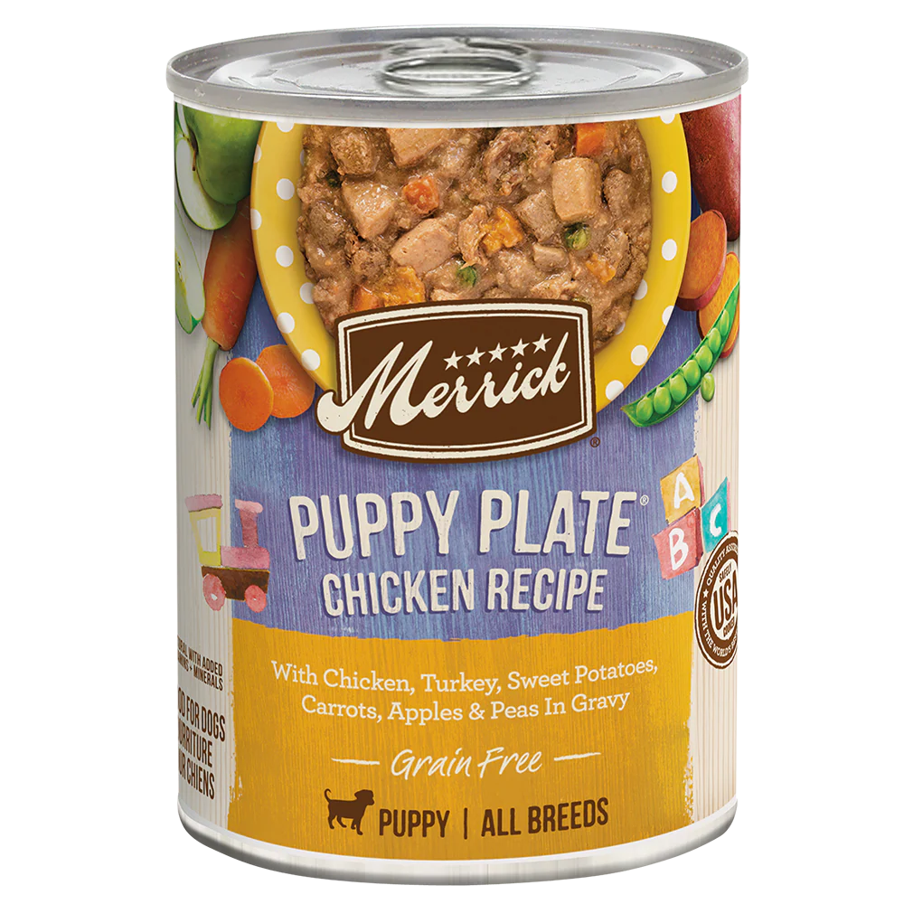 Merrick Grain Free Puppy Plate Chicken Wet Dog Food (12.7oz)