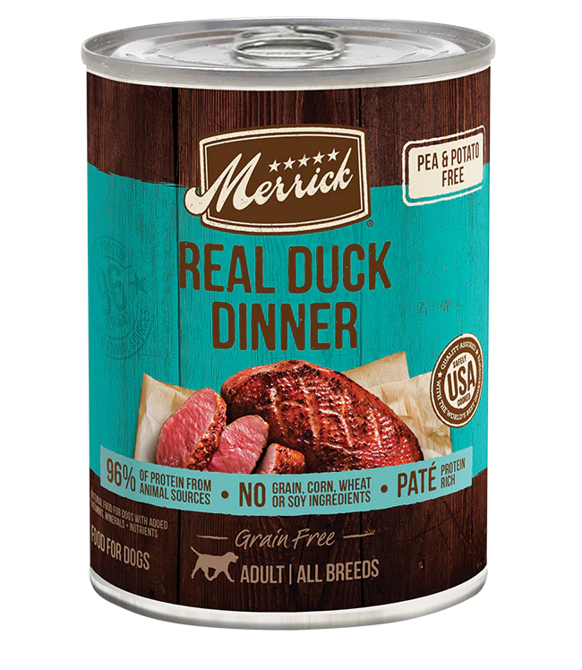 Merrick Grain Free Real Duck Dinner Wet Dog Food (12.7oz)