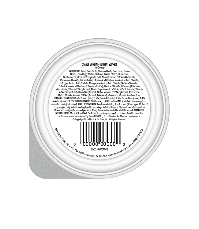 Merrick Lil Plates Grain Free Small Surfin and Turfin Wet Dog Food (3.5oz) - Image 2