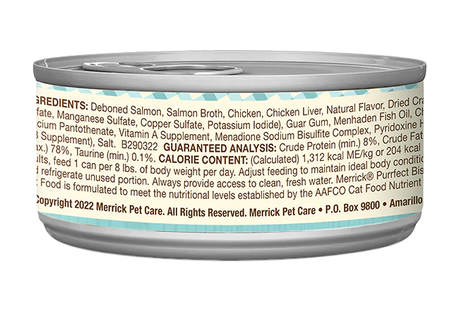 Merrick Purrfect Bistro Grain Free Adult Salmon Pate Cat Food (3oz) - Image 2