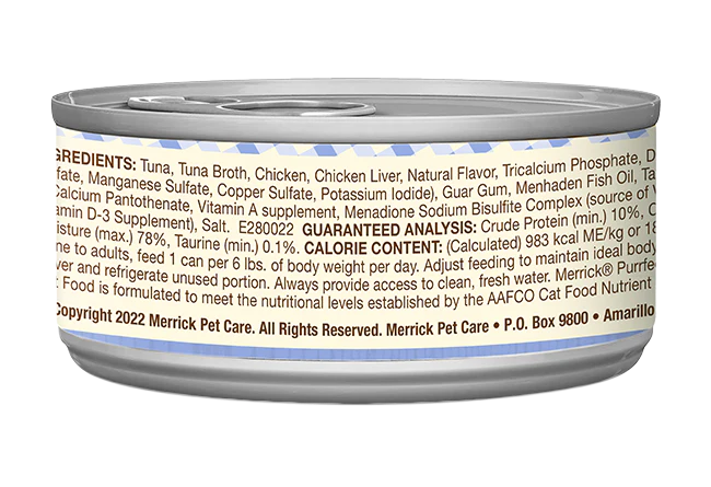 Merrick Purrfect Bistro Grain Free Adult Tuna Pate Cat Food - Image 2