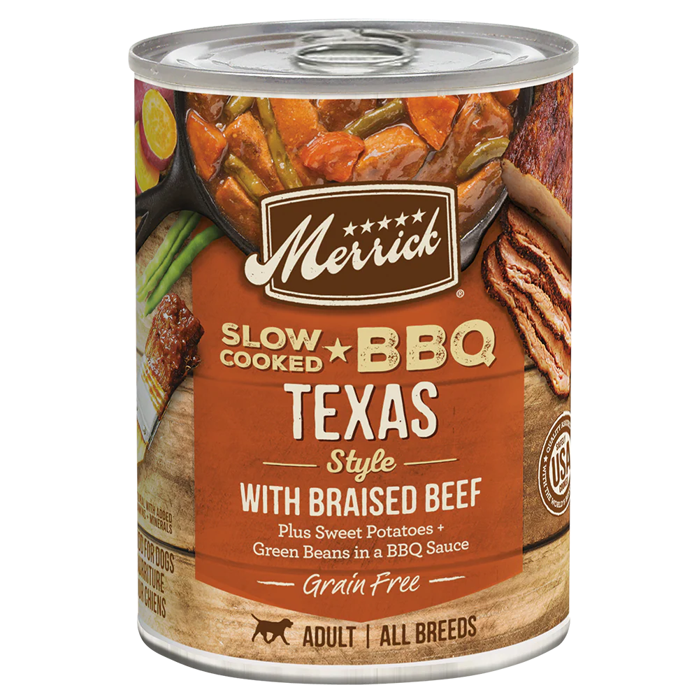 Merrick Slow Cooked Grain Free Adult Texas Beef Wet Dog Food (12.7oz)