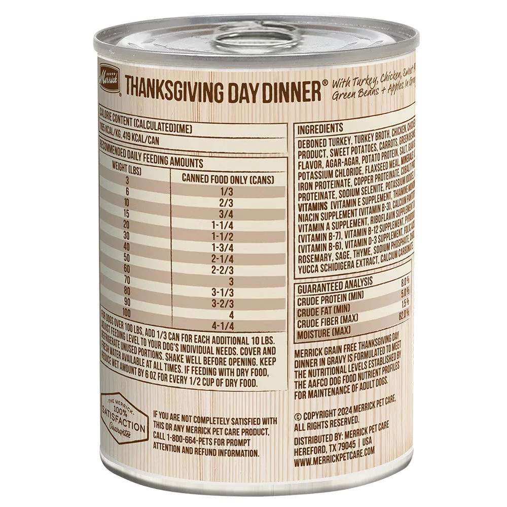 Merrick Wet Dog Grain Free Thanksgiving Dinner 12.7oz - Image 2