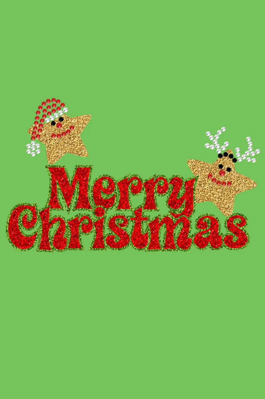 Merry Christmas Glitter Stars - Bandana - Image 2