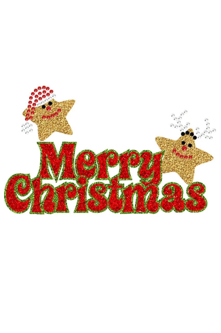 Merry Christmas Glitter Stars - Bandana - Image 9