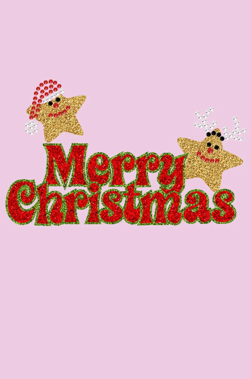 Merry Christmas Glitter Stars - Women's T-shirt - Image 3