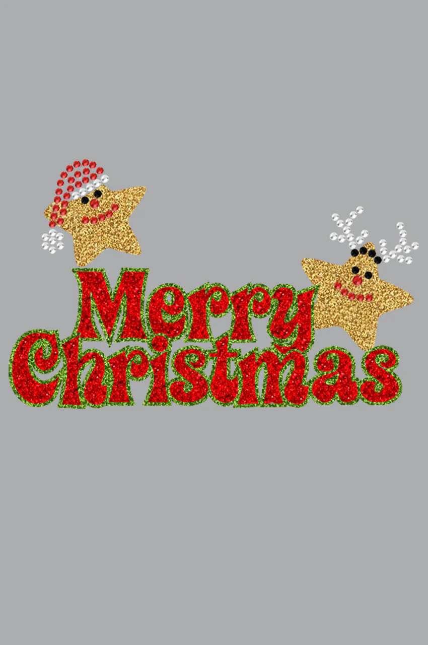Merry Christmas Glitter Stars - Women's T-shirt - Image 4
