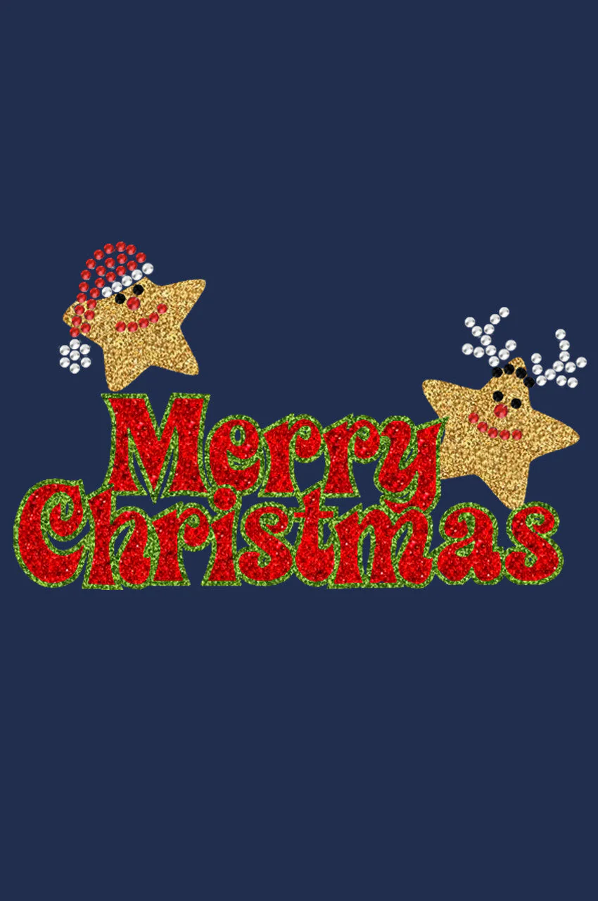 Merry Christmas Glitter Stars - Women's T-shirt - Image 5