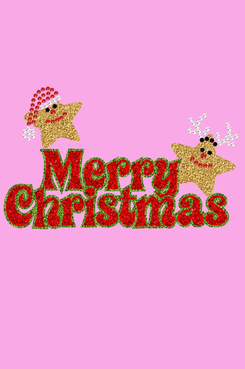 Merry Christmas Glitter Stars - Women's T-shirt - Image 8