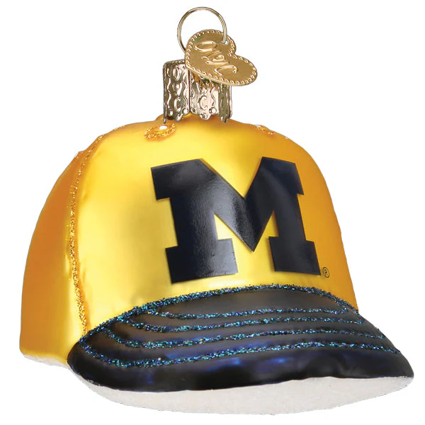 Michigan Baseball Cap Ornament - Image 3