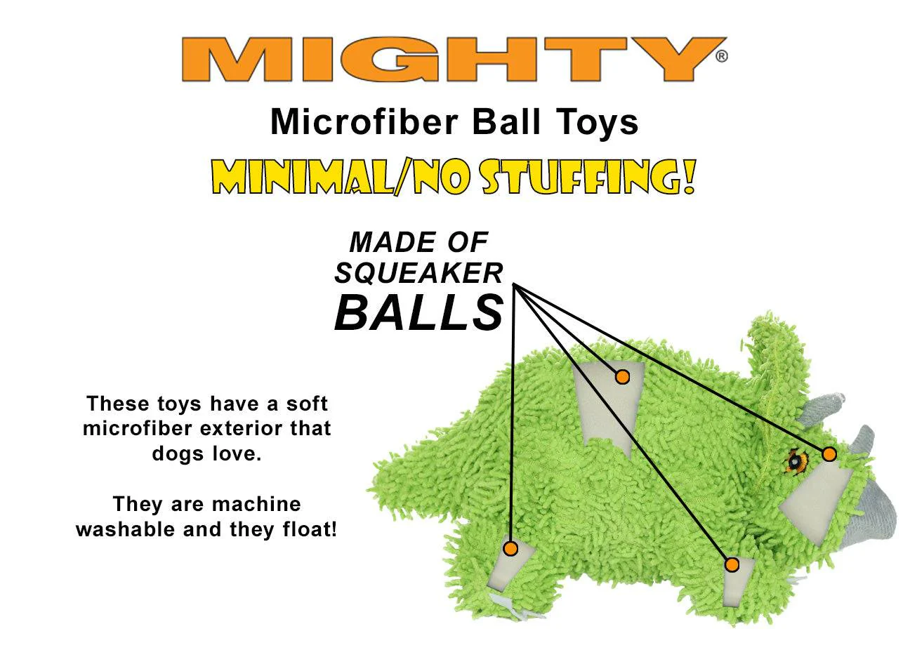Mighty Jr Microfiber Ball Monster & Elephant 2 Pack - Image 2