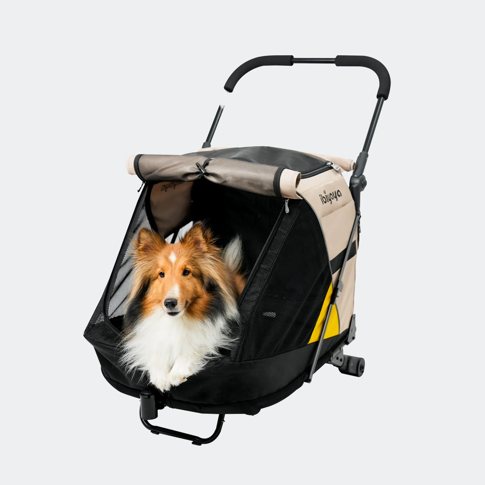 Minika 3-in-1 Pet Stroller System Foldable Dog Bicycle Trailer & Soft Crate Kennel - Image 7