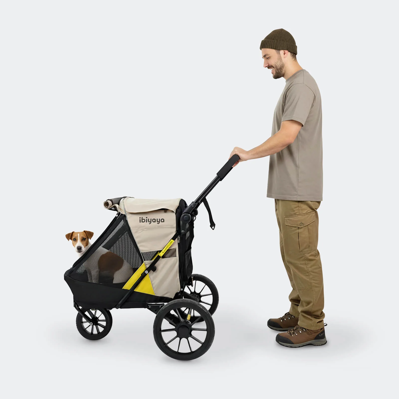 Minika 3-in-1 Pet Stroller System Foldable Dog Bicycle Trailer & Soft Crate Kennel - Image 9