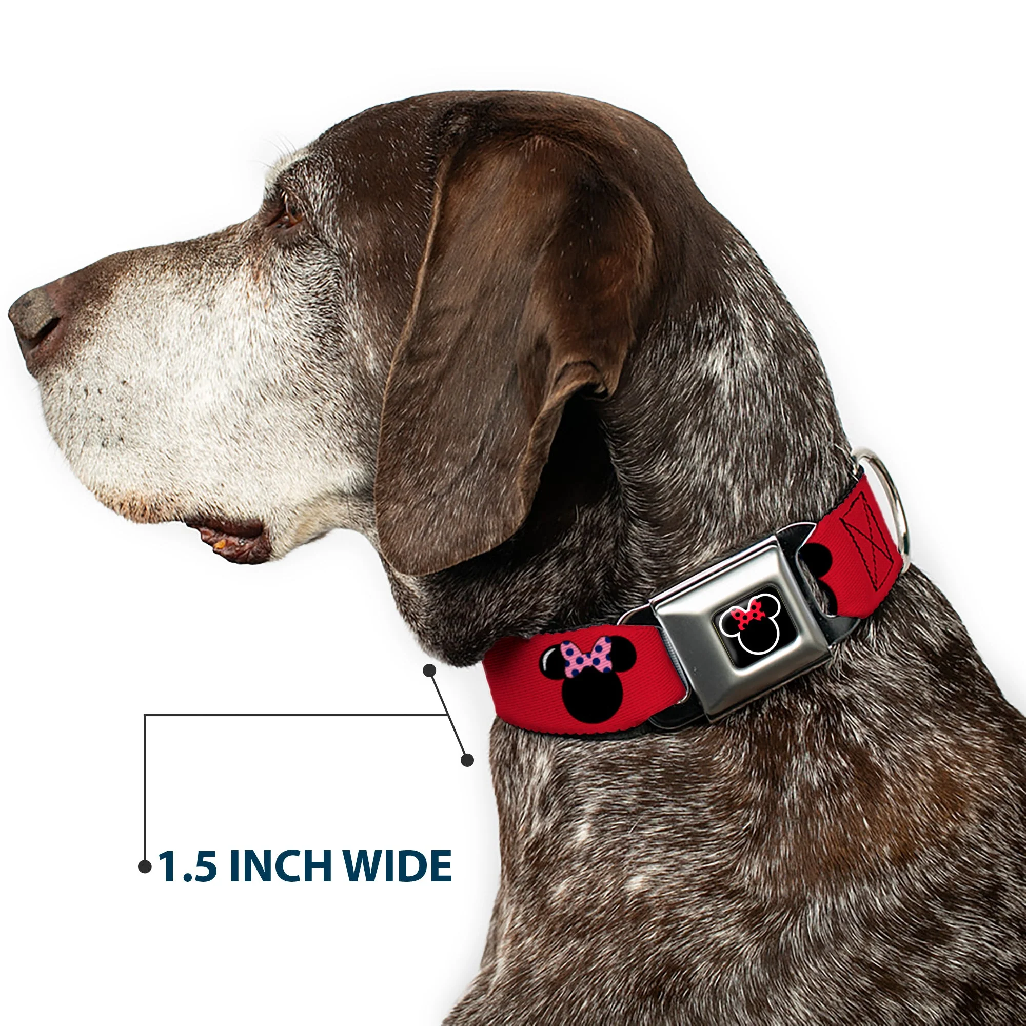 Minnie Mouse Outline Full Color Black White Red Polka Dot Seatbelt Buckle Collar - Minnie Mouse Silhouette Red/Black/Polka Dot - Image 7