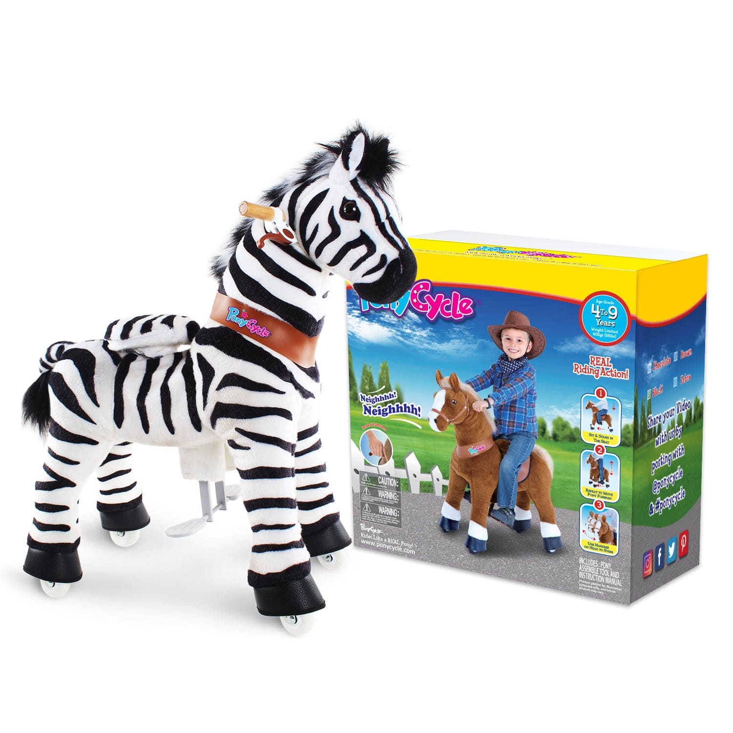 Model U Ride-On Animal Zebra Age 4-7 - Image 9