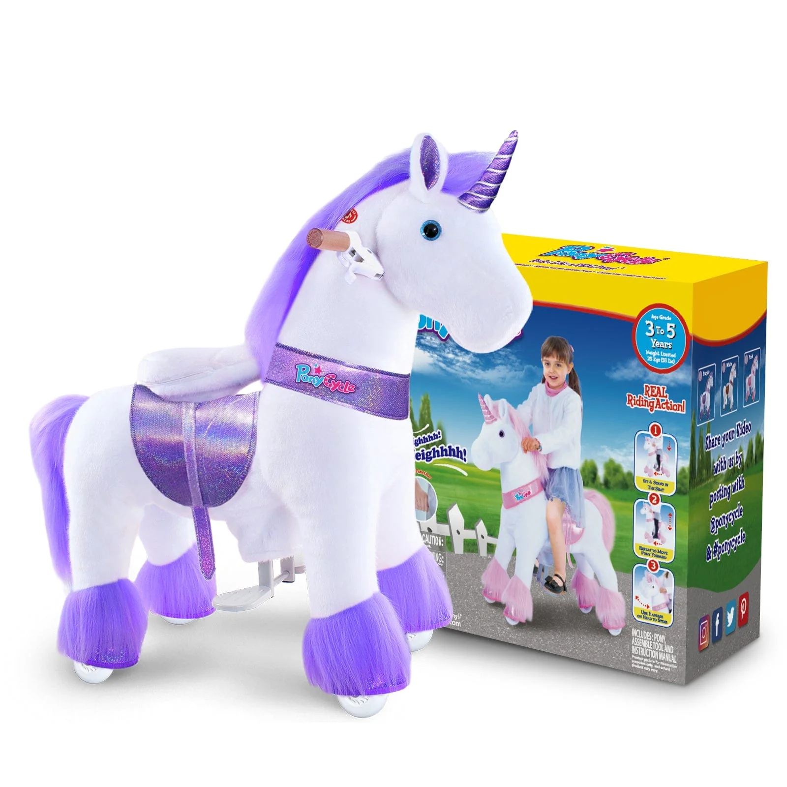 Model U Ride-On Unicorn Age 3-4 Purple - Image 10