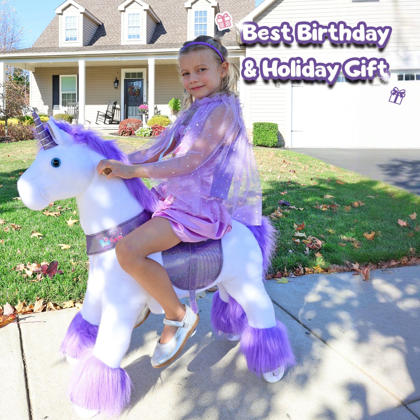 Model U Ride-On Unicorn Age 4-7 Purple - Image 9