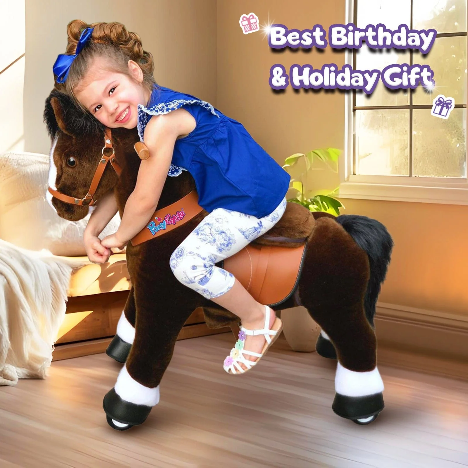 Model U Riding Horse Toy Age 4-7 Chocolate - Image 9