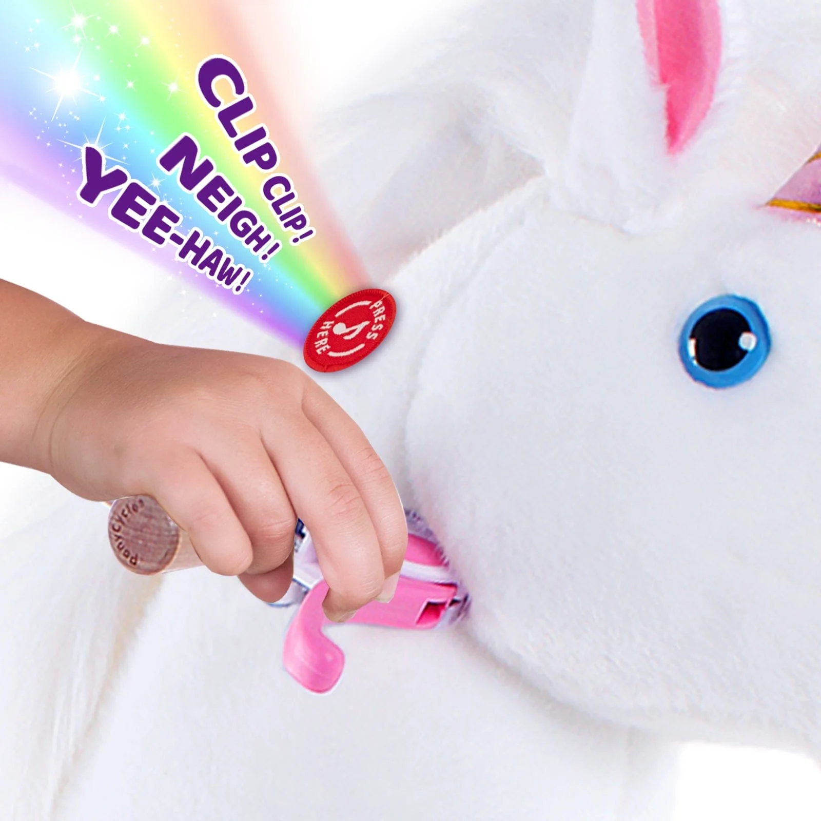 Model U Unicorn Ride-On Toy Age 3-4 White - Image 3