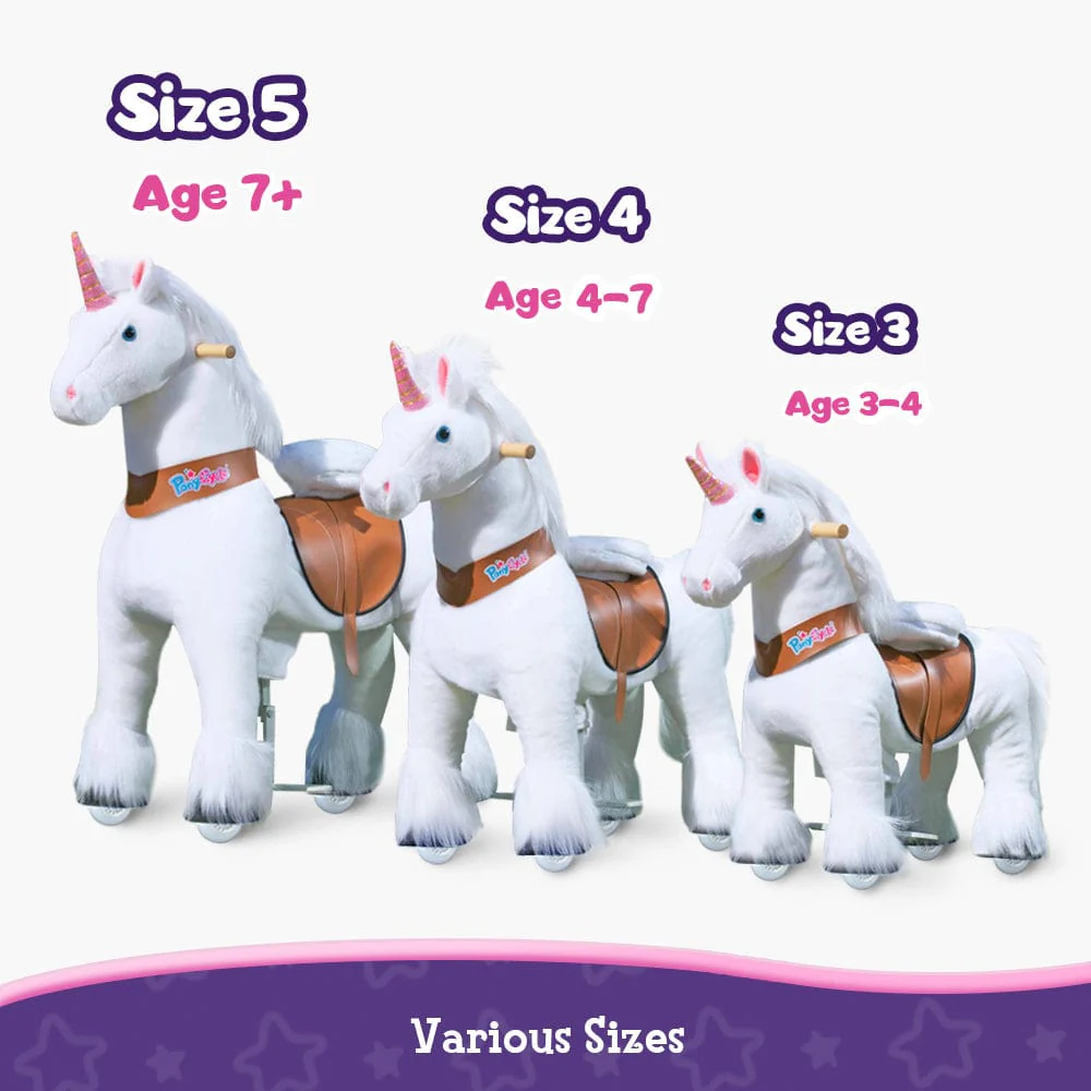 Model U Unicorn Ride-On Toy Age 3-4 White - Image 6