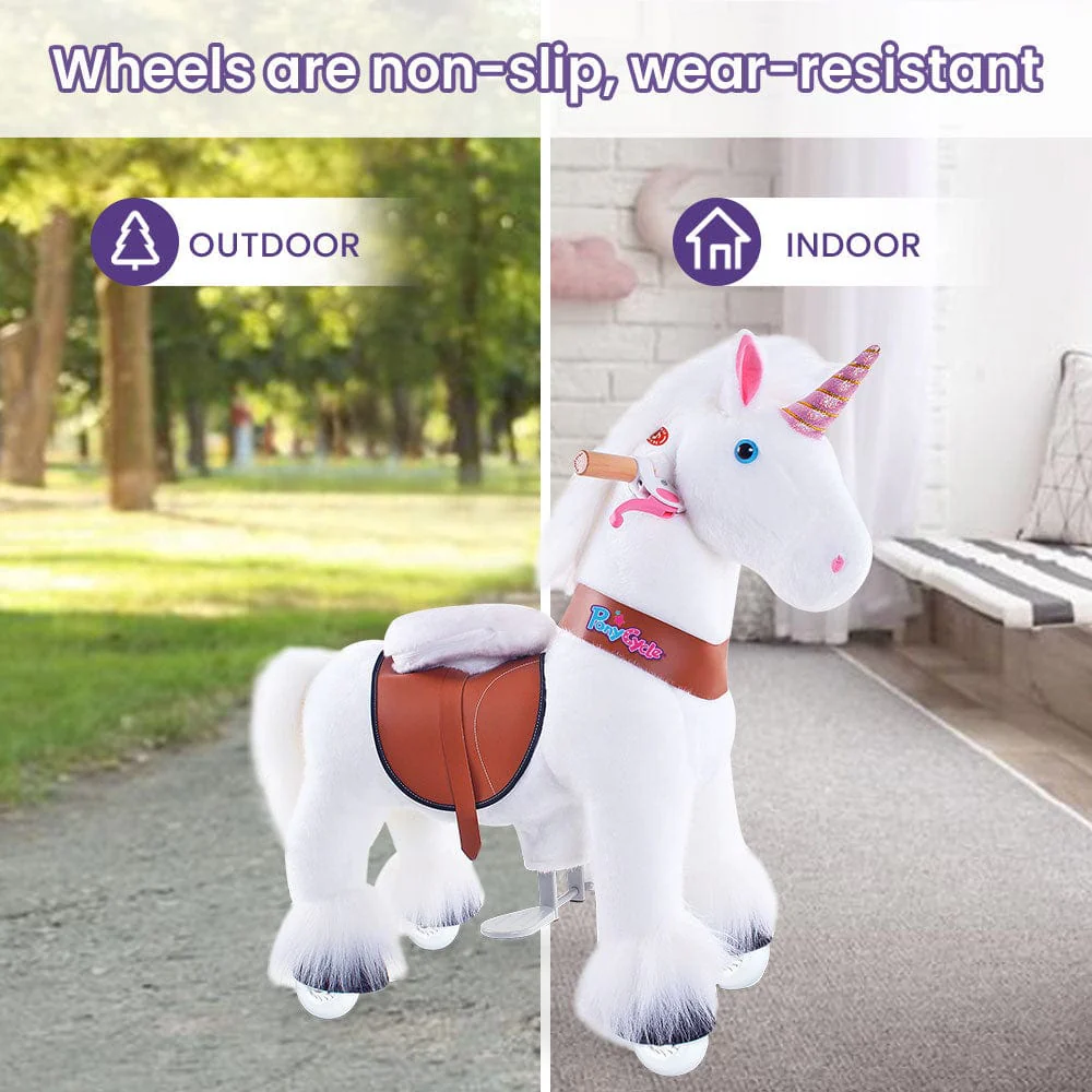 Model U Unicorn Riding Toy For Age 4-7 White - Image 8