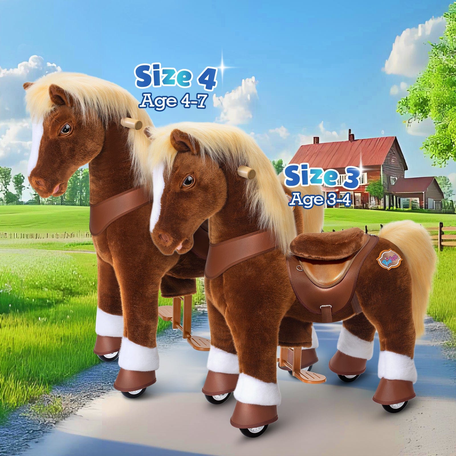 Model Y Brown Horse Rideable Toy for Age 3-4 - Image 7