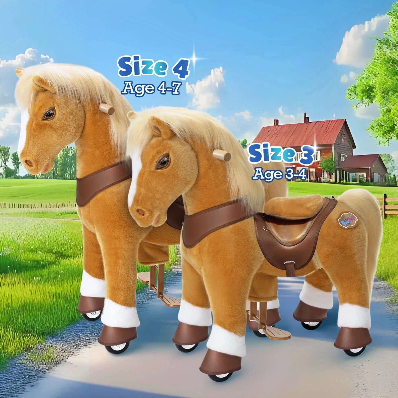 Model Y Light Brown Horse Rideable Toy for Age 3-4 - Image 7