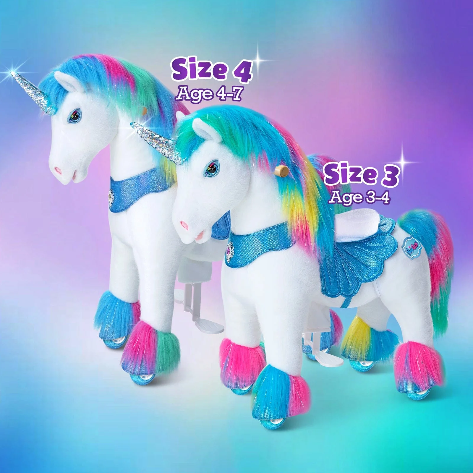 Model Y Rainbow Unicorn Rideable Toy for Age 3-4 - Image 7