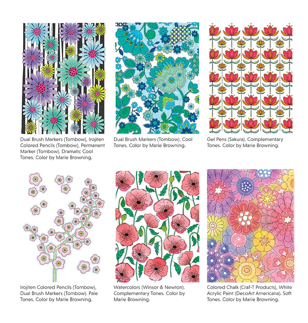 Modern Flowers Coloring Book - Image 2